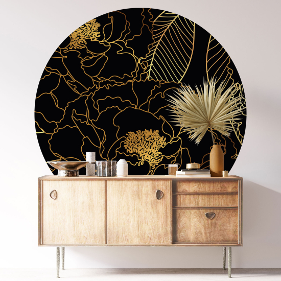 Vinilo Adhesivo Decorativo Redondo - Motivo botánico