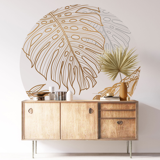 Vinilo Adhesivo Decorativo Redondo - Motivo botánico