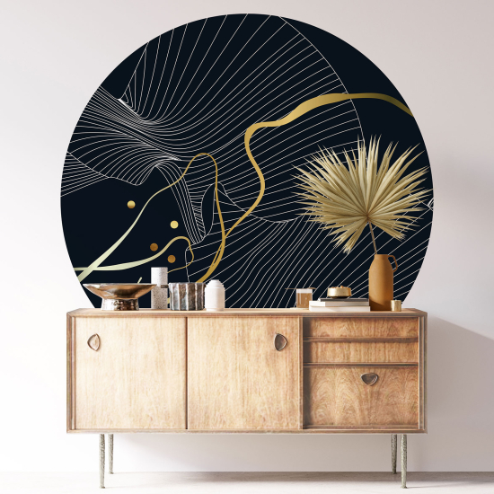 Vinilo Adhesivo Decorativo Redondo - Motivo botánico