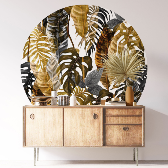 Vinilo Adhesivo Decorativo Redondo - Motivo botánico