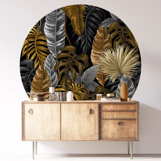 Vinilo Adhesivo Decorativo Redondo - Motivo botánico