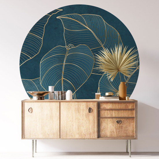 Vinilo Adhesivo Decorativo Redondo - Motivo botánico