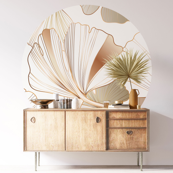 Vinilo Adhesivo Decorativo Redondo - Motivo botánico