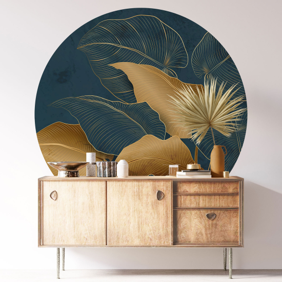 Vinilo Adhesivo Decorativo Redondo - Motivo botánico