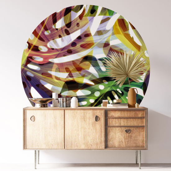 Vinilo Adhesivo Decorativo Redondo - Motivo botánico