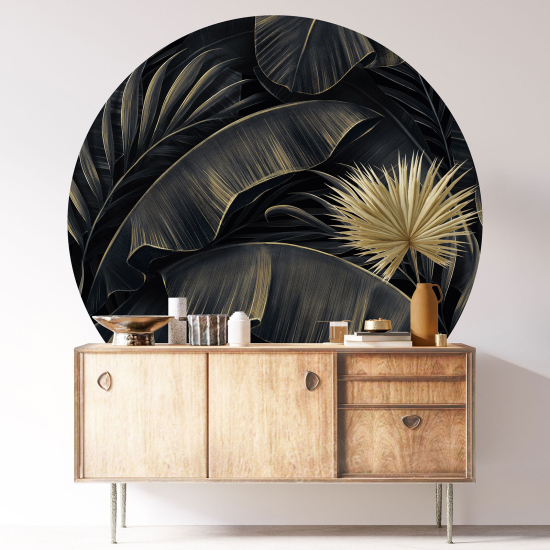 Vinilo Adhesivo Decorativo Redondo - Motivo botánico