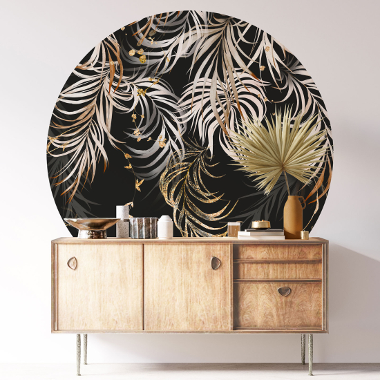 Vinilo Adhesivo Decorativo Redondo - Motivo botánico