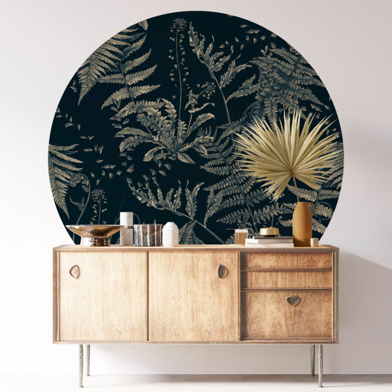 Vinilo Adhesivo Decorativo Redondo - Motivo botánico