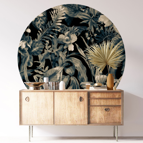 Vinilo Adhesivo Decorativo Redondo - Motivo botánico