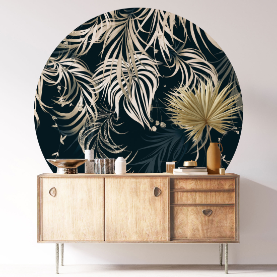 Vinilo Adhesivo Decorativo Redondo - Motivo botánico