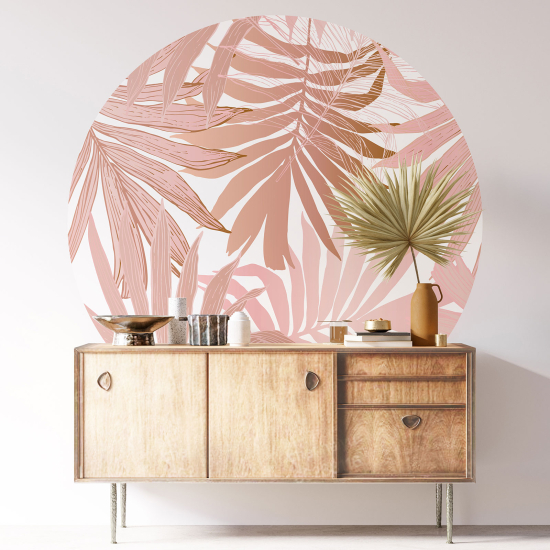 Vinilo Adhesivo Decorativo Redondo - Motivo botánico
