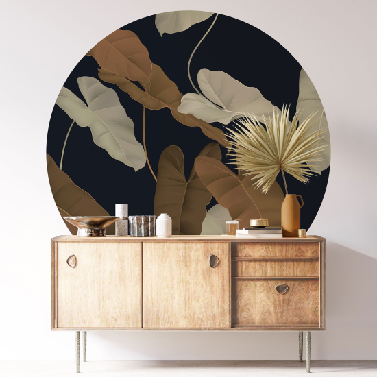 Vinilo Adhesivo Decorativo Redondo - Motivo botánico