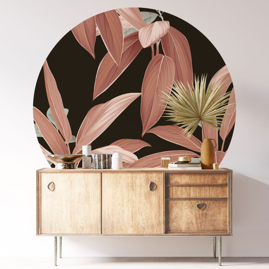 Vinilo Adhesivo Decorativo Redondo - Motivo botánico