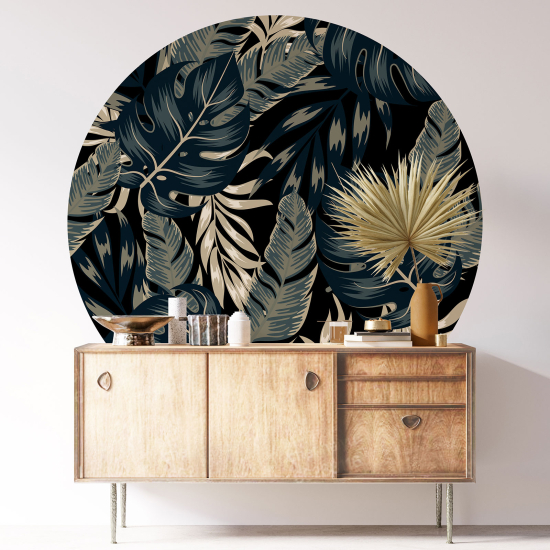 Vinilo Adhesivo Decorativo Redondo - Motivo botánico