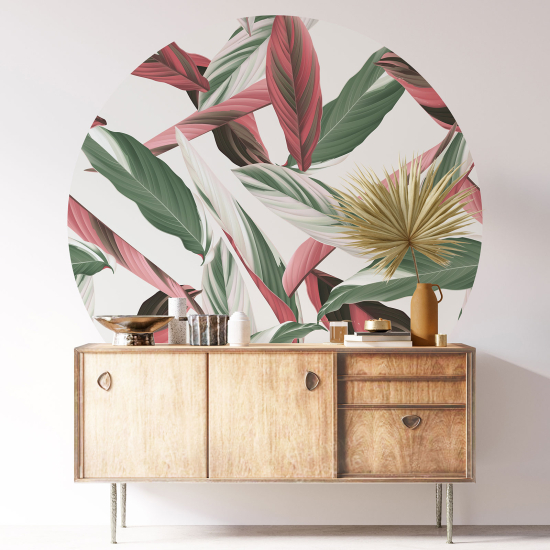 Vinilo Adhesivo Decorativo Redondo - Motivo botánico