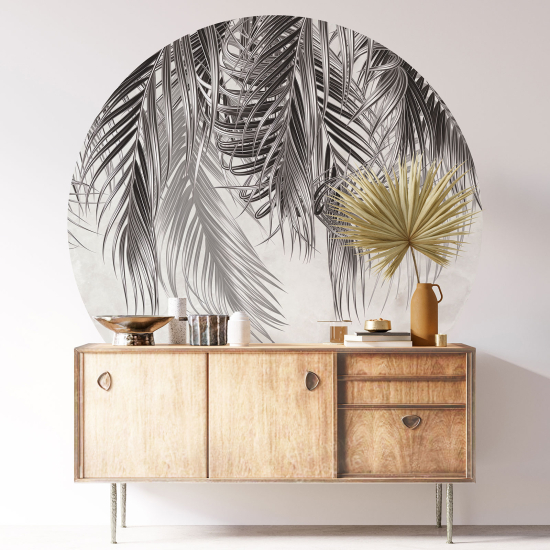 Vinilo Adhesivo Decorativo Redondo - Motivo botánico