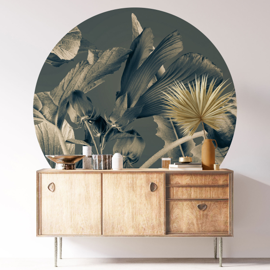 Vinilo Adhesivo Decorativo Redondo - Motivo botánico