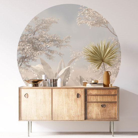 Vinilo Adhesivo Decorativo Redondo - Motivo botánico
