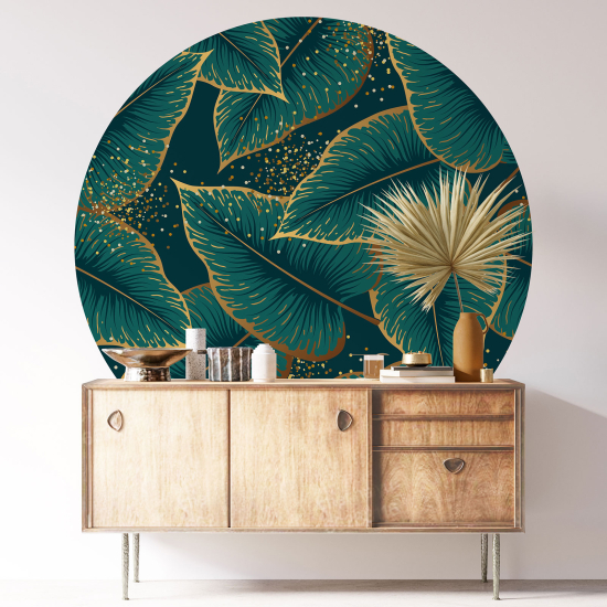 Vinilo Adhesivo Decorativo Redondo - Motivo botánico
