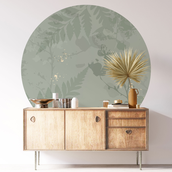 Vinilo Adhesivo Decorativo Redondo - Motivo botánico