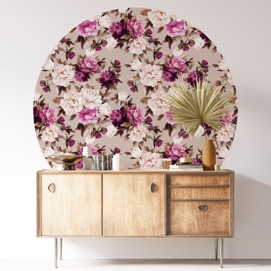 Vinilo Adhesivo Decorativo Redondo - Motivo floral