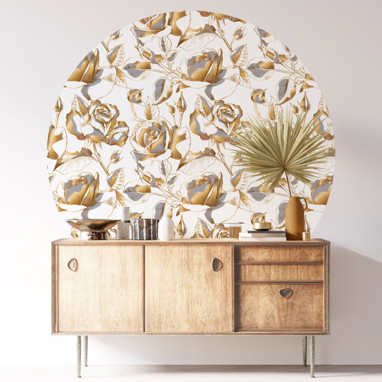 Vinilo Adhesivo Decorativo Redondo - Motivo floral