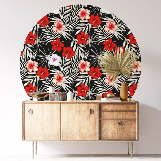 Vinilo Adhesivo Decorativo Redondo - Motivo floral
