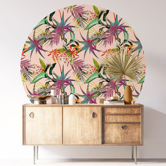 Vinilo Adhesivo Decorativo Redondo - Motivo floral