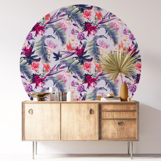 Vinilo Adhesivo Decorativo Redondo - Motivo floral