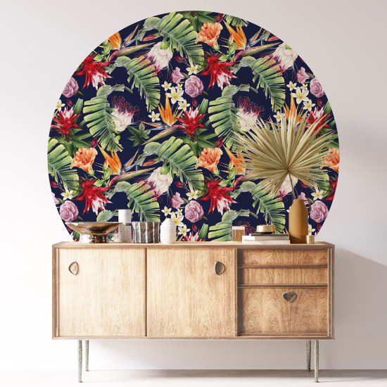 Vinilo Adhesivo Decorativo Redondo - Motivo floral