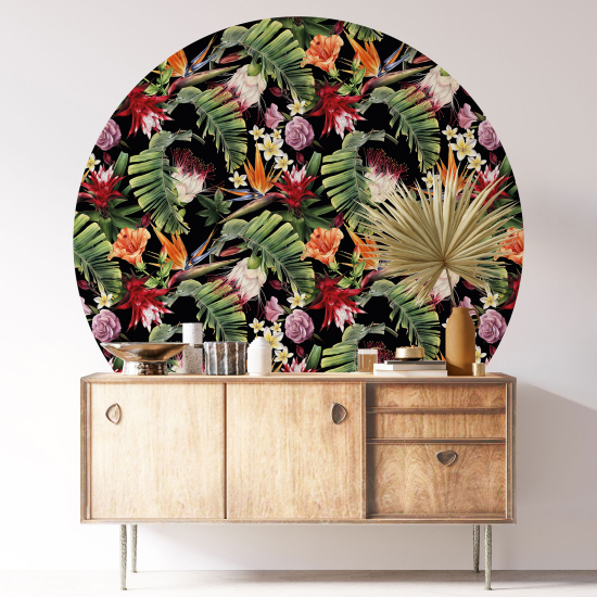 Vinilo Adhesivo Decorativo Redondo - Motivo floral