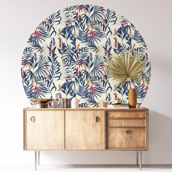 Vinilo Adhesivo Decorativo Redondo - Motivo floral