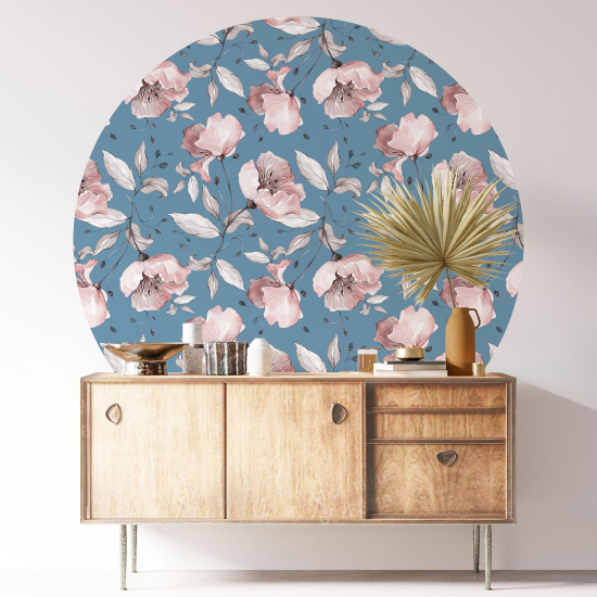 Vinilo Adhesivo Decorativo Redondo - Motivo floral