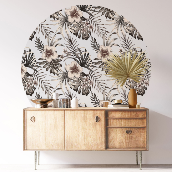 Vinilo Adhesivo Decorativo Redondo - Motivo floral