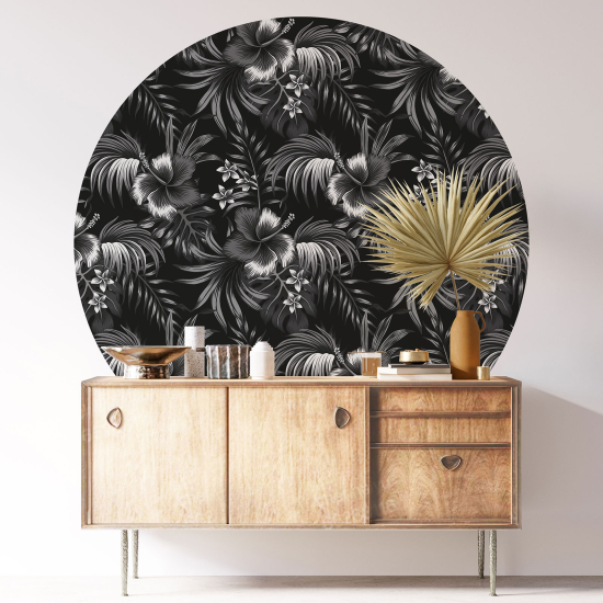 Vinilo Adhesivo Decorativo Redondo - Motivo floral
