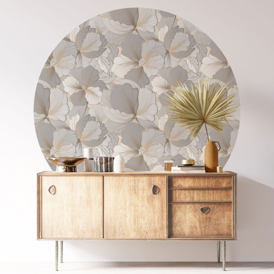 Vinilo Adhesivo Decorativo Redondo - Motivo floral