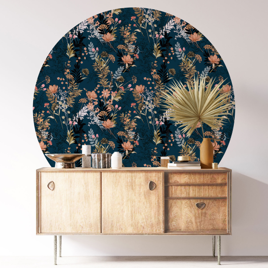 Vinilo Adhesivo Decorativo Redondo - Motivo floral