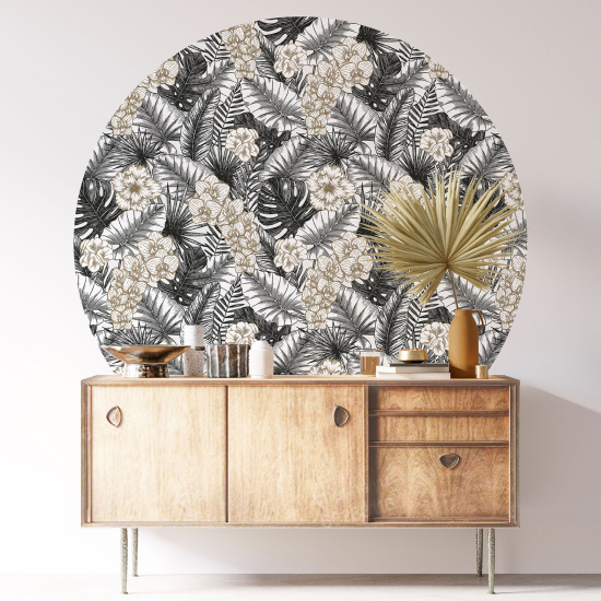 Vinilo Adhesivo Decorativo Redondo - Motivo floral