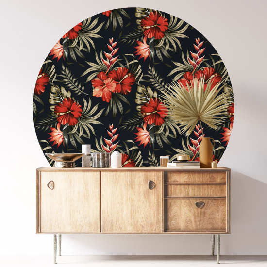 Vinilo Adhesivo Decorativo Redondo - Motivo floral