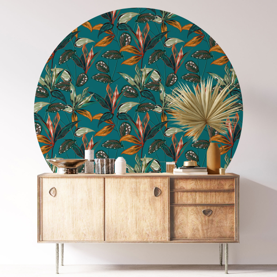Vinilo Adhesivo Decorativo Redondo - Motivo floral