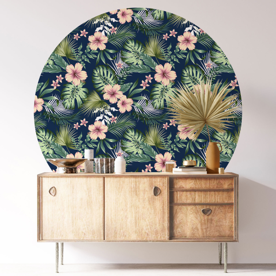 Vinilo Adhesivo Decorativo Redondo - Motivo floral