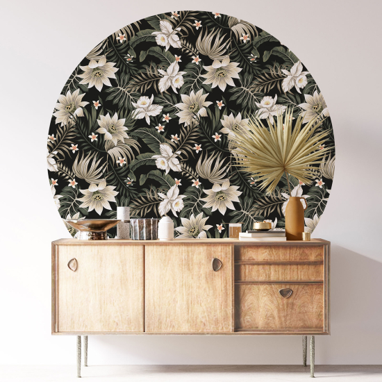 Vinilo Adhesivo Decorativo Redondo - Motivo floral