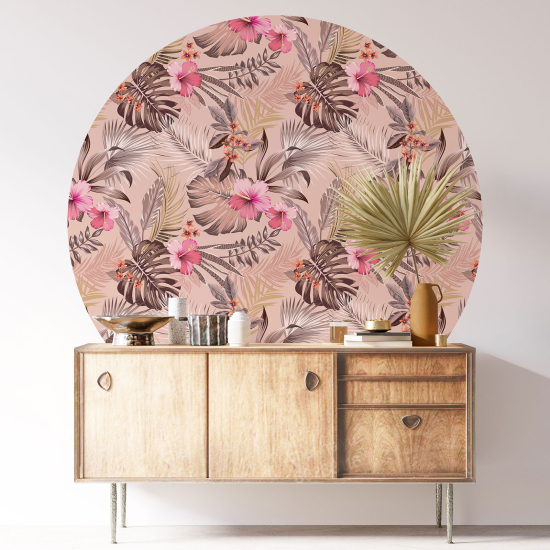 Vinilo Adhesivo Decorativo Redondo - Motivo floral