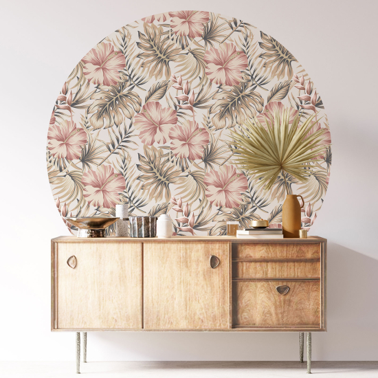 Vinilo Adhesivo Decorativo Redondo - Motivo floral