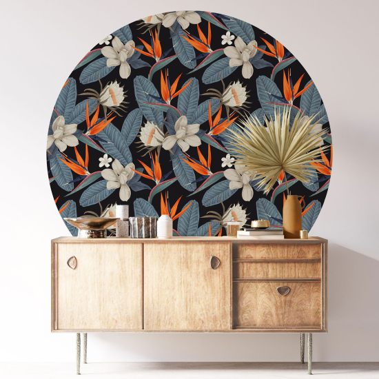 Vinilo Adhesivo Decorativo Redondo - Motivo floral