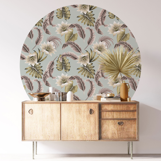 Vinilo Adhesivo Decorativo Redondo - Motivo floral