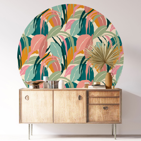 Vinilo Adhesivo Decorativo Redondo - Motivo floral