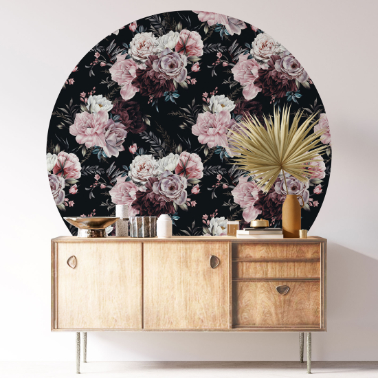 Vinilo Adhesivo Decorativo Redondo - Motivo floral