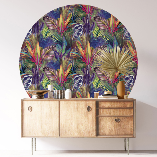 Vinilo Adhesivo Decorativo Redondo - Motivo floral
