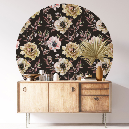 Vinilo Adhesivo Decorativo Redondo - Motivo floral